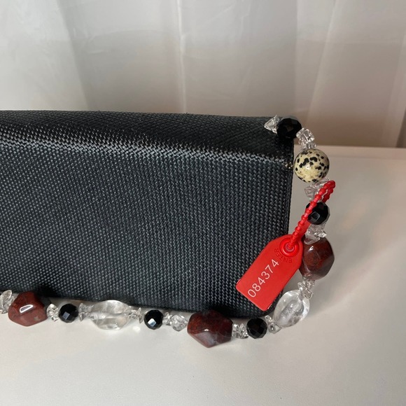 Renaud Pellegrino Black Shoulder Bag with Beaded Strap - Picture 8 of 8